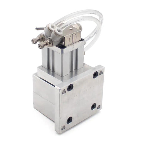 Pneumatic Milling Vise Heavy Duty Bench Clamp For Milling And Drilling Machines, Lightweight Aluminum Alloy Build, 3mm Stroke For Fast Precise Workpiece Positioning, Stable Clamping Force For Reliable Workholding, aluminum clamp with air tubes