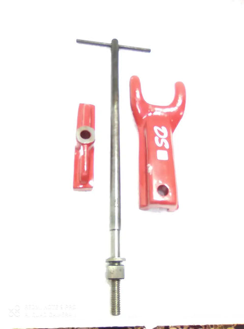 944 And 944S Boring Bar Clamp Kit With Foot Bridge T Bar Handle Nut For Vintage Boring Bar Systems Gearhead Friendly For Restoration Projects In Shop Or Garage NOS New Old Stock red metal clamp kit with T-handle and threaded rod