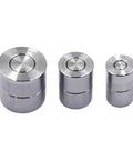 Three Piece Dimple Die Set For Metal Fabrication Tools With One Half Inch, Three Quarter Inch And One Inch Dies, CNC Machined 8620 Steel