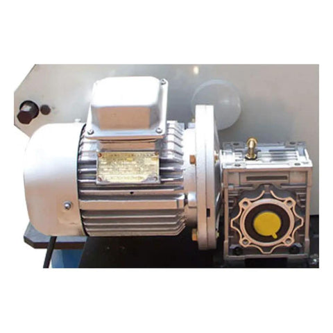 Heavy Duty One Horsepower Ring Roller Pinch Bend Machine For One And Quarter Round Square Tube And Pipe Mild Steel Bending Rig motor close-up.