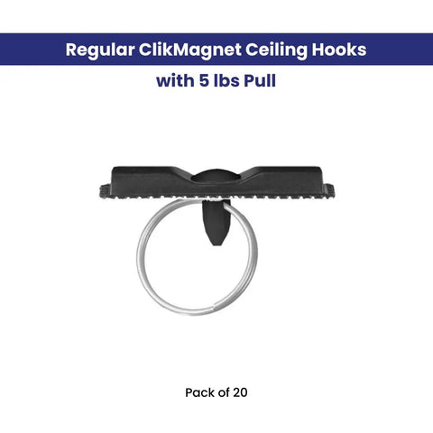 Magnetic Ceiling Hooks Set Of 20 Heavy Duty Neodymium Hooks With 5 Lbs Pull for Hanging Signs on Metal Surfaces, Pack of 20