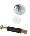 Three in One Eccentric Wheel Connector Kit for Furniture, 100 Sets Pro Grade Durable Screw Nut Hardware components close-up