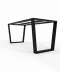 Beefy Heavy Duty Metal Table Frame For Granite Quartz Glass Tops, 660 Lb Capacity, 28 Inch Height, Industrial Style Base, Side View