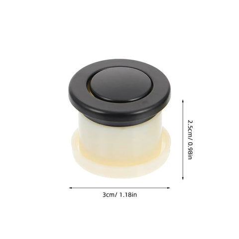 Super Sleek Four Pack Retractable Spring Loaded Cabinet Knobs Concealed Drawer Pulls Hidden Furniture Handles, 3cm black zinc alloy.