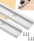 Two Pack 400mm Aluminum T Slot Tracks For Router Table And Woodworking Clamps Miter Slot Jig Fixture DIY Workbench Guide