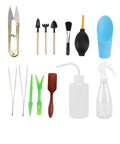Succulent Planting Tools Set With Watering Pot And Spraying Bottle, 14 Piece All In One Gardening Supplies Kit For Indoor Plant Care And Bonsai Maintenance, Plus Complete Durable Ergonomic Tools For Easy Transplanting And Pruning, assorted tools