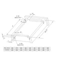 Heavy Duty Under Mount Drawer Slides Single Extension Model Running Hella Smooth With No Sweat Assembly For Furniture Projects Crafted For Serious Long Term Use Exactly 500 Mm In Length and detailed design diagram.