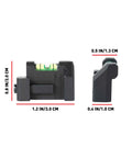Low Profile Picatinny Anti Cant Level Bubble For Rifles Lets You Check Vertical Alignment And Stop Scope Cant Drift For Dead On Accurate Shots For Consistent Long Range Shots shown with dimensions.