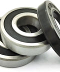 Heavy Duty Washer Tub Bearing Seal Kit Drop-In Replacement Compatible With Electrolux And Kenmore Models OE Number 134642100 1482894 AH2350420 EA2350420 - three metal bearings with rubber seals.