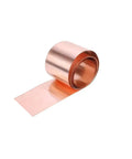 Real Deal One Roll Of Genuine 99.9 Percent Pure Copper Foil Sheets For Heavy Duty Industrial Tasks, 50mm wide, 1000mm long.