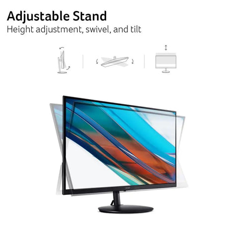 27 Inch IPS Full HD Gaming Monitor With Ultra Thin Bezel, Adaptive Sync FreeSync Compatible, 120Hz Refresh, 1ms VRB, Adjustable Stand