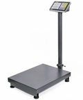 Heavy Duty Digital Floor Platform Scale 600 Lb Capacity Postal Weight Station, sturdy black metal design for indoor and outdoor use.