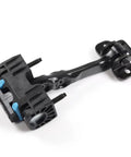 Dodge Ram ProMaster Front Left And Right Door Hinges With Check Strap Stopper, black metal with blue details, 2014-2021