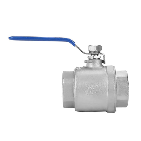 Heavy Duty Stainless Steel Quarter Turn Ball Valve One Point Five Inch Npt Female Full Bore Connection For Water Oil Gas Lines Built Different With Hella Smooth Control, side view.