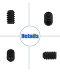 585Pcs Metric Allen Set Screws Kit In Alloy Steel Built Tough For M3 M4 M5 M6 M8 Internal Hex Drive Cup Point Screws Details