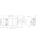 Technical diagram of Thor 2830 Planetary Gear Brushless Motor Outrunner 18V Powerhouse With 380W Peak, 10 Nm Torque, 28mm Gearbox.