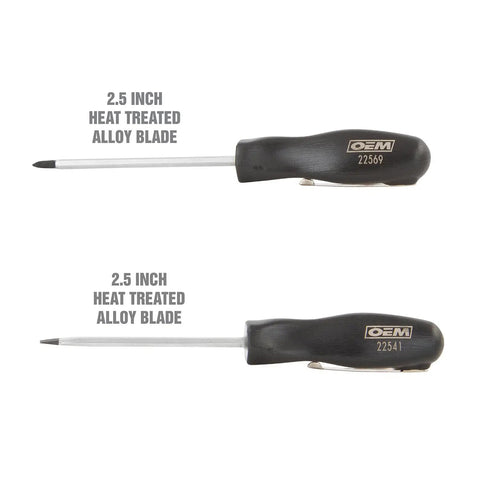 Two Piece Pocket Screwdriver Set For Precision Repairs With One Eighth Inch Slotted And PH Zero Phillips Heads Ergonomic Handles