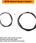 V Type Bike Brake Set 6PCS For Road And MTB Bicycles With Front And Rear Inner And Outer Cables Black All Weather Performance