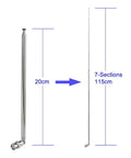 Police Radio Scanner Antenna 20MHz To 1300MHz Telescopic 7 Section BNC Male for handheld radios, 20cm-115cm extended view