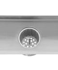 Close-up of 28 Inch Tile In Linear Shower Drain With Stainless Steel Grate No Fuss Install Corrosion Resistant 304 Grade Steel Sloped Channel