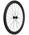 Side view of Carbon Disc Wheelset 50C-25 Clincher Road Wheels UD Matte Finish Six Bolt 12x100 Front for aerodynamic performance.