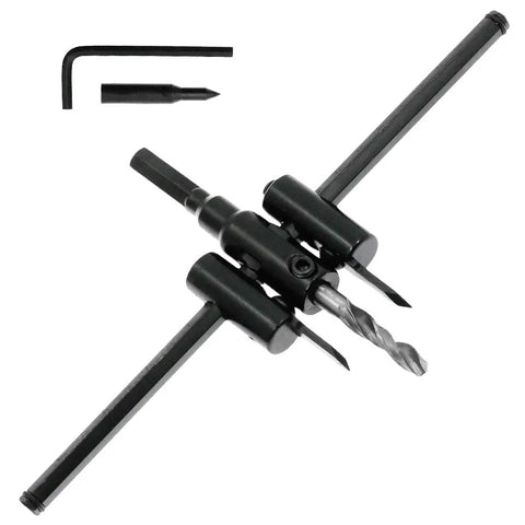Adjustable Hole Saw Circle Cutter Kit From One And Three Sixteenths Inch Up To Seven And Seven Eighths Inch With Drill Bit And Hex Wrench