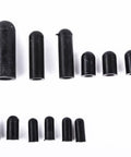 Hypalon Vacuum Cap Kit - 16 Piece Set With 2x 3/8, 4x 3/16, 4x 1/4, 2x 5/16, 4x 1/8 Inch Vacuum Port Caps, Pro Grade Heat Resistant