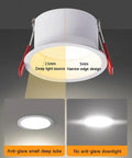 Ultra Thin Recessed Can Lights 10 Pack 15W Downlight Fixtures 3 Inch Adjustable CRI 98 Plus showing deep light source and narrow edge design.