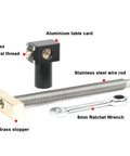 Rock Solid Adjustable Woodworking Workbench Vise And Zero Play Clamping Fixture For 20mm Bench Holes components including aluminum table card, brass spiral thread.