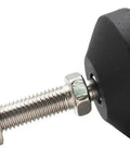 Adjustable Leveling Feet Made From Nylon And Stainless Steel For Durability And Corrosion Resistance, Heavy Duty Base Options 40 50 60mm, M8 M10 M12 Threads, 50 80 100 150mm Bolt Lengths, Easy Height Tuning For Furniture And Equipment, black threaded leveling foot with nuts