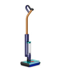 Clean And Wash Hygiene Wet And Dry Hard Floor Cleaner For Spills And Stains, Dual Action Mop Vacuum in blue and gold