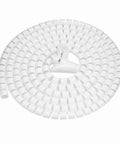 Kick That Nasty Cord Clutter To The Curb With This Highly Flexible Zip Up Spiral Cable Wrap Tube. White nylon spiral cable organizer.