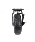 Badass Durability 8 Inch Pneumatic Rubber Wheel With Side Brake Stem Casters rear view of rubber tire and stem for luggage trolley use