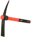 2 Pack 15 Inch Garden Pick Mattock With Red Fiberglass Handle, Beastly Tough Forged Carbon Steel Head, Durable Garden Tool