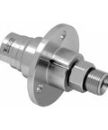 DXF Rotary Swivel Union For High RPM Surface Cleaners G1 3/8 NPTF To G2 G3/8 M Flange Mount, self rotating stainless steel part