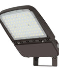 LED Parking Lot Light with 240W 200W and 150W Options, 36000 Lumens at 150 Lumens per Watt, trunnion mount close-up view