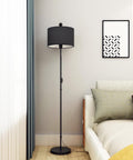 Two Pack Black Lamp Finials With Metal Knob Tops For Lampshades Screw Cap Nut Style Durable Die Cast Aluminum Minimalist Globe Design for floor lamps