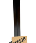 Rock Solid Weld On Repair Base For One Inch Outdoor Iron Stair Railing Posts With Heavy Duty Eight Inch Handrail Bracket And Solid Three Inch Plate In Durable Black Paint With Bolts, showing a black square tube with mounting base.