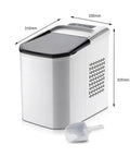 Totally Portable Countertop Ice Cube Maker With Zero Hassle Production That Whips Up A Fast 24 Piece Batch For Keeping Drinks Iced All Day Solid Food Grade Abs Housing Super Easy Setup Perfect For Home Bar, showing dimensions 230mm x 310mm x 325mm.