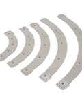 Top Shelf Router Corner Radius Template Set Heavy Duty Plastic Guides showing 5 round templates in various sizes for woodworking.