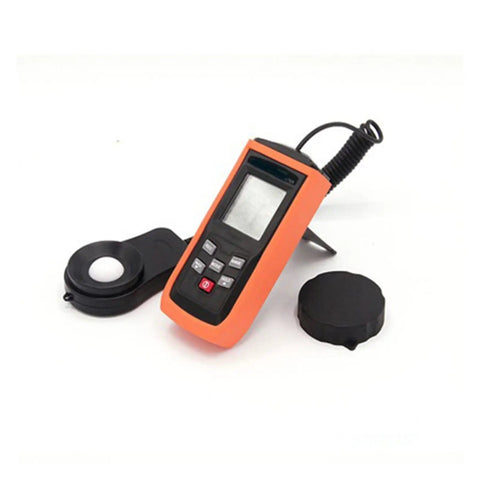 Pro Grade Digital Illuminance Meter With 01Lux 001Fc High Resolution Display Solar Irradiance Meter And Light Meter Ultraviolet Tester Solar Power Tester Auto Data Logging Max Min Recording Reading Lock Data Capture orange handheld with sensor cap