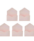 Five Pack Envelope Style Gift Boxes for Flowers and Crafting Parties set of five pink boxes for DIY decor and storage