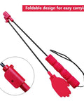 Foldable Dog Training Stick With Silicone Anti Slip Handle Portable Indoor Outdoor Training Whip for Puppies, showing red foldable design