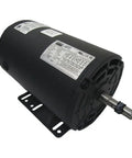 Three Phase 1.5 HP Industrial Motor 1760 RPM Dual Voltage 208 230 460 Volt Model 31LH33 86.5 Frame For Heavy Machinery, Pumps, Fans And Conveyors Rugged Housing For Long Lasting Reliability mounted on base