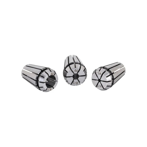 Pro Grade High Precision Spring Collet Set For CNC Milling Lathe Tools, 1/4 In, 1/8 In, 1/16 In, 0.008mm Tolerance, 3 Piece ER11 Compatible