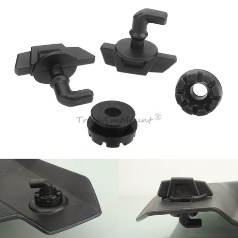 2 Pack Hood Latch Toggles And Grommets Kit For Polaris RZR 900 1000 Ranger installation detail, black components