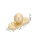 Old School Zinc Alloy Cabinet Handles With Backplates In Golden Finish, Vintage Style Drawer Pulls, Nonslip Grip, 32mm