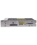 Ultra Slim 150W 24V 6.5A Enclosed Power Supply For 1U Rack Mount Wide 85-264VAC Input With 115/230VAC Select High Efficiency 89 Percent Space Saving Industrial Automation Controller Power Unit, side view