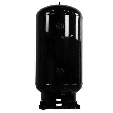 Badass Heavy Duty Vertical Air Receiver 80 Gallon 24 Inch Diameter ASME Rated 200 PSI Powder Coated Compressor Tank front view