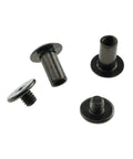 50 Pack 5x10mm Carbon Steel Chicago Screws Phillips Drive Cross Head Bindery Rivets Black Plated Coating for bookbinding.